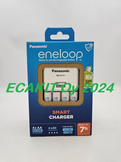 Panasonic Eneloop laturi ja 4kpl AA NiMH-akut