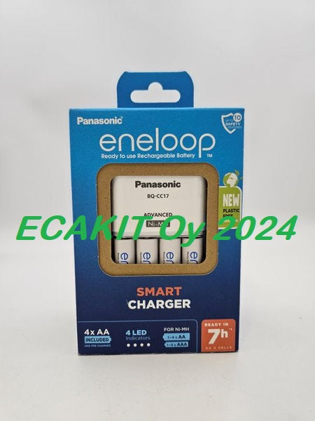 Panasonic Eneloop laturi ja 4kpl AA NiMH-akut