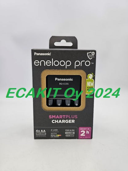 Panasonic Eneloop Pro laturi ja 4kpl AA NiMH-akut